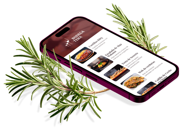 carta digital Bodega Teba smartphone restaurante en granada
